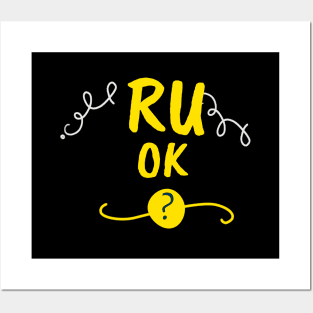 r u ok | are you ok | ru ok Posters and Art